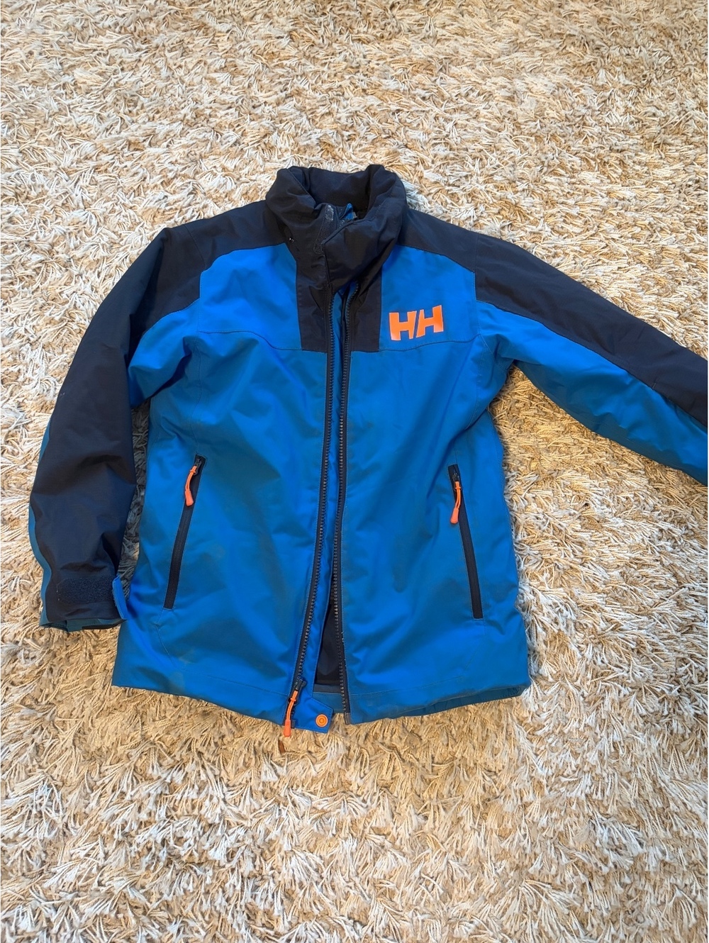 Helly Hansen Blue and Black Polyester Ski Jacket Size 128/8
